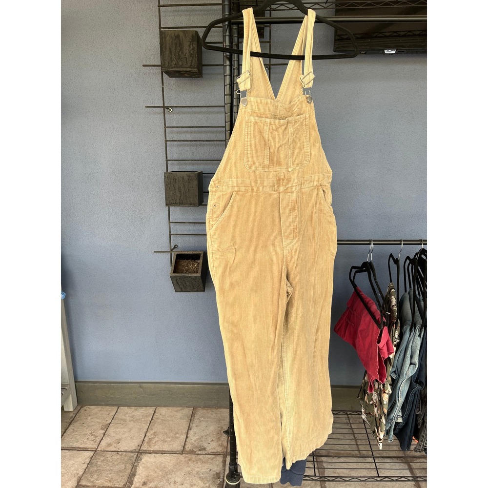 Hyfve Tan Corduroy Overalls HF25A746 Boho Carpenter Workwear Utility Jumpsuit M
